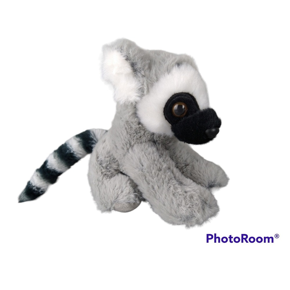 The Petting Zoo Ring Tailed Lemur‎ 11" Stuffed Animal Plush Soft Toy Black Gray